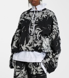 Dries Van Noten Draped floral cotton jersey sweatshirt
