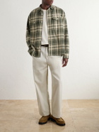 Human Made - Logo-Embroidered Checked Cotton-Flannel Shirt - Green