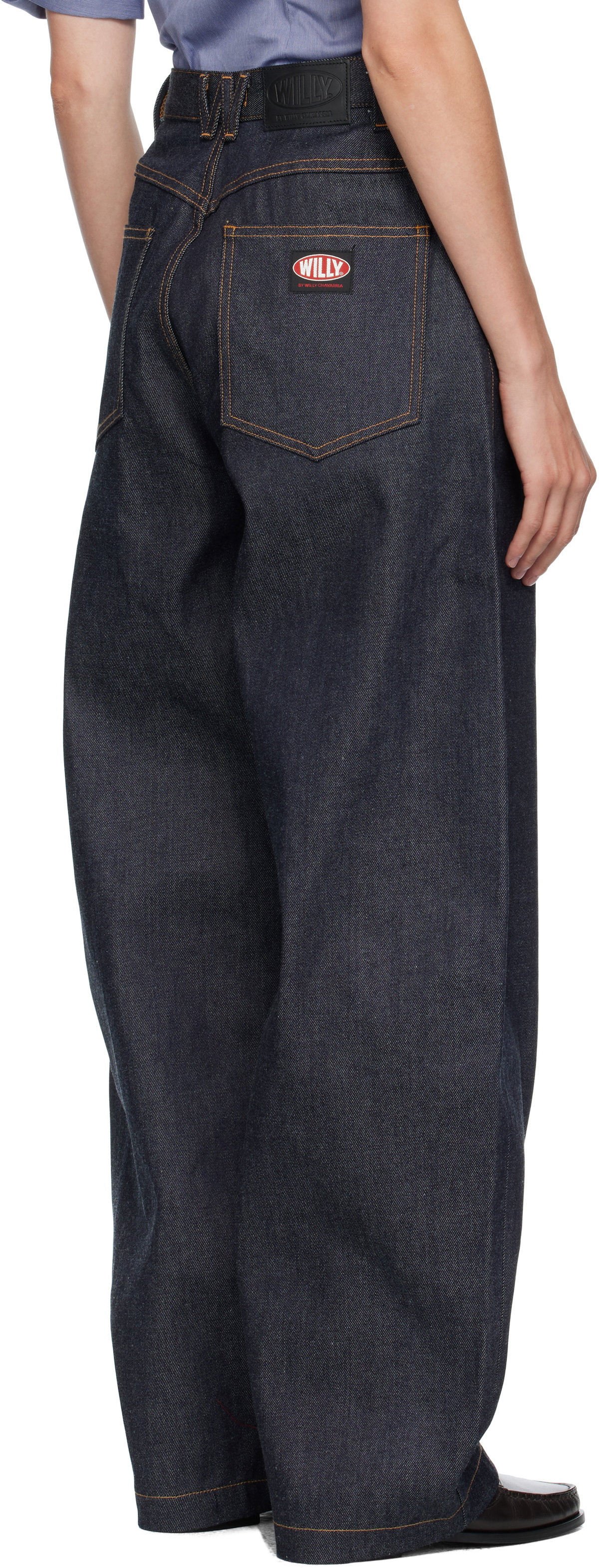 WILLY CHAVARRIA Blue Tapered Bad Girl Jeans