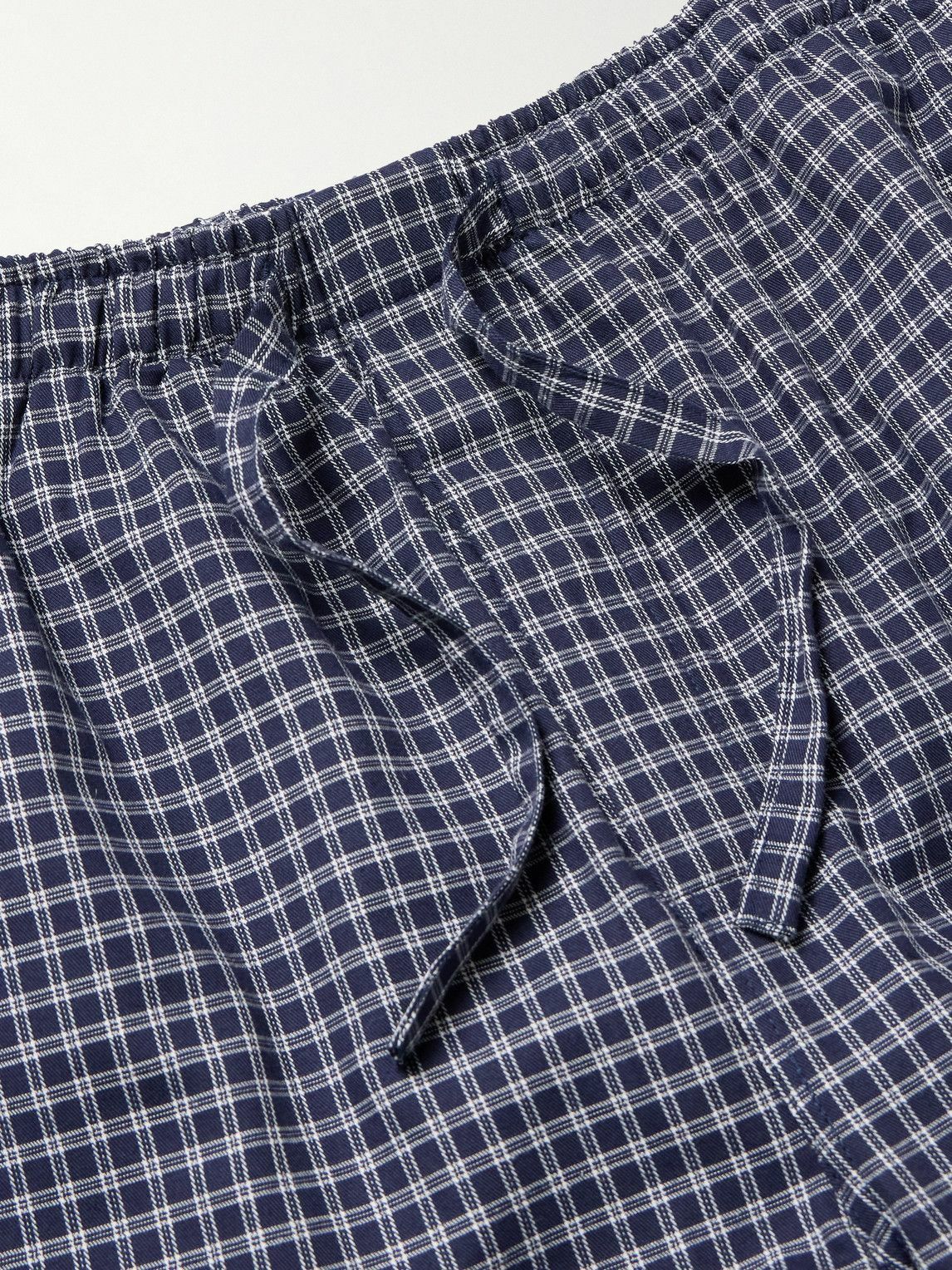 Derek Rose - Braemar Checked Cotton-Flannel Pyjama Trousers - Blue