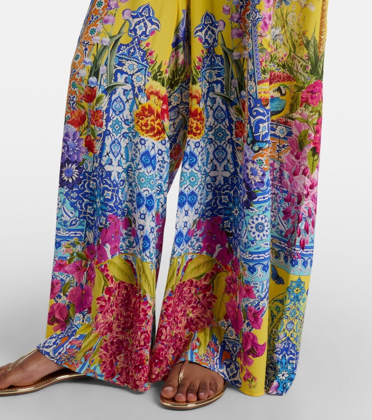 Camilla Embellished halterneck silk crêpe jumpsuit