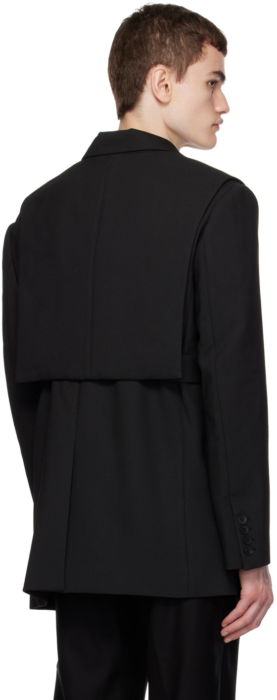 Feng Chen Wang Black 2-In-1 Blazer & Vest Set