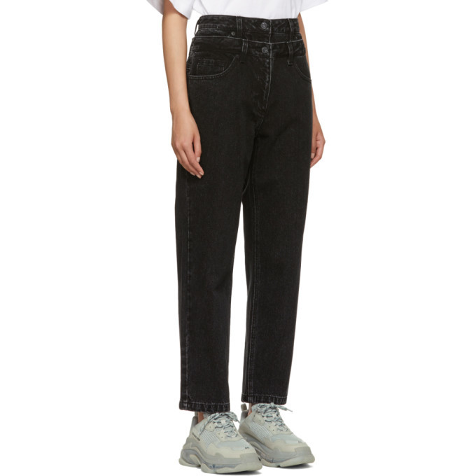 Juun.J Black Double Waist Jeans Juun.J
