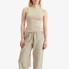 ST. Agni Women's Knit Scarf Top in Creme