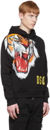 Dsquared2 Black Cotton Hoodie