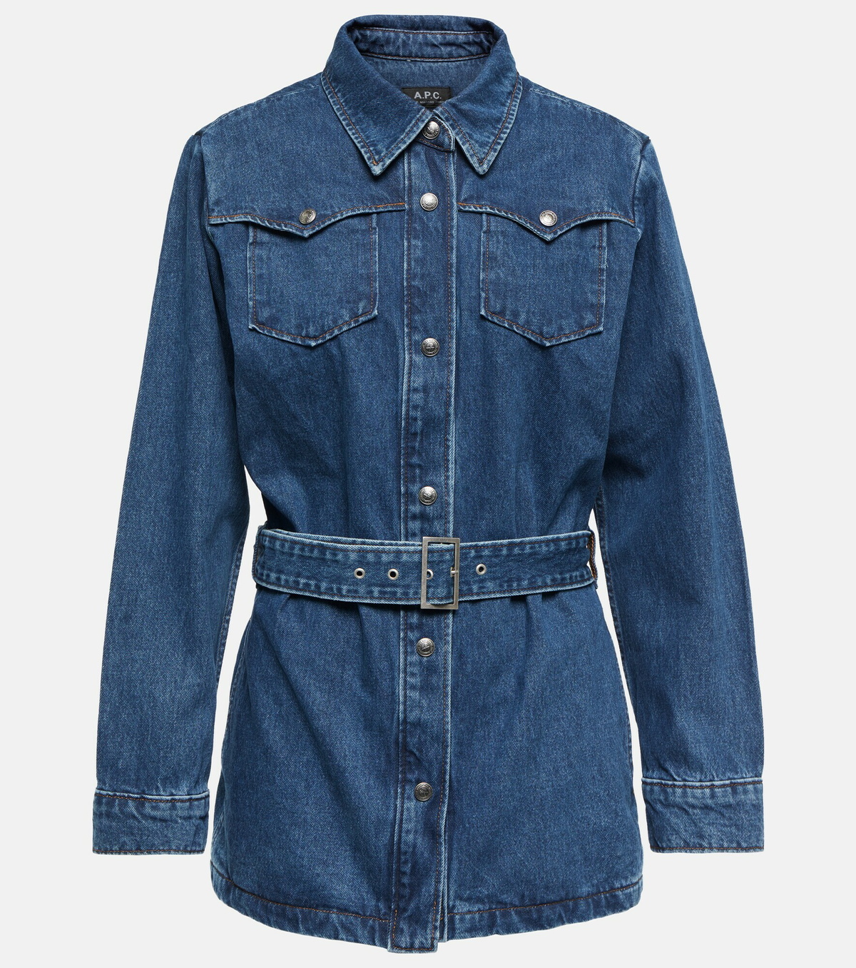 Longline denim sales jacket new look