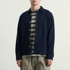 Folk Men's Assembly Jacket in Indigo Basketweave