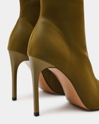 Steve Madden Mackena Booties in Olive Satin