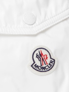 Moncler - Quilted Nylon-Panelled Cotton-Jersey Hooded Down Jacket - White