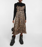 Sacai - Leopard-print wool dress