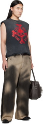 LU'U DAN Gray Side Zip Jeans