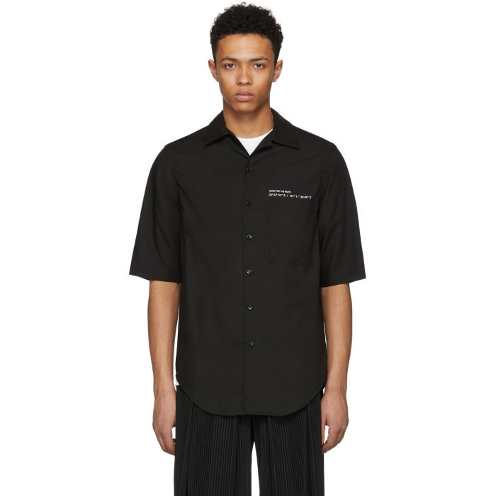 Photo: Song for the Mute Black Short Sleeve Oversized Coordinates Shirt