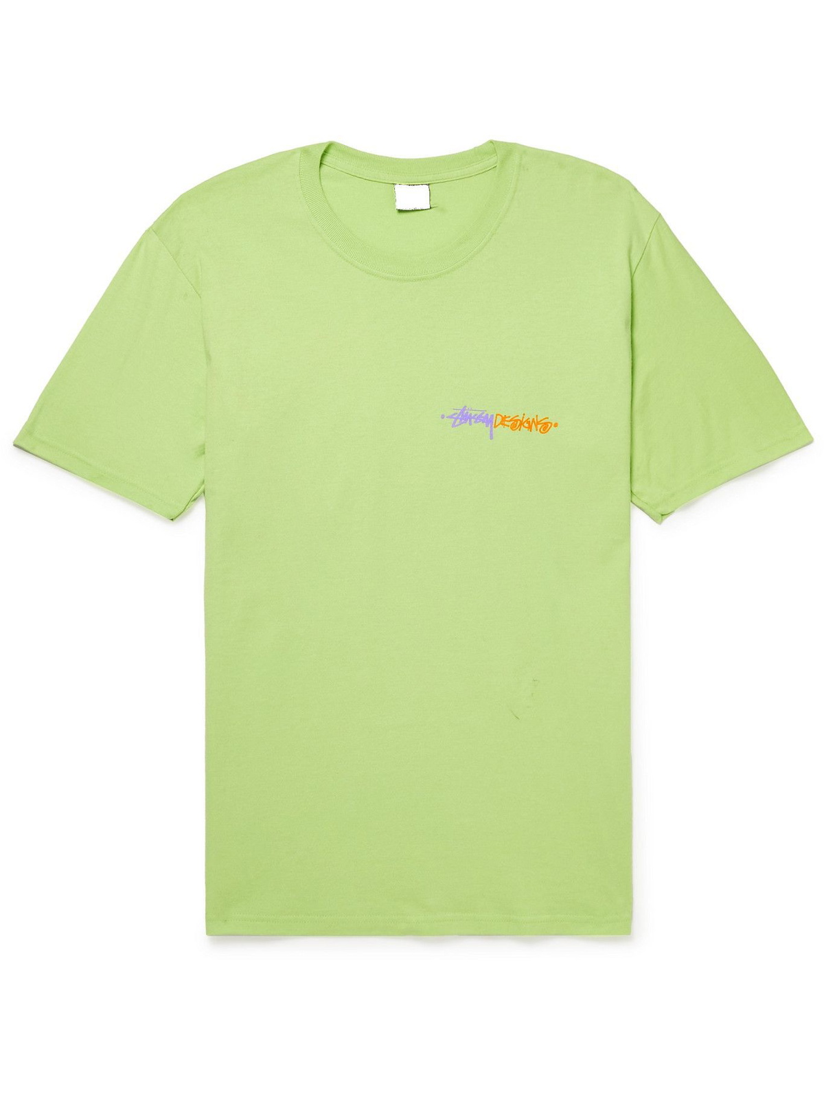 stussy lime green t shirt