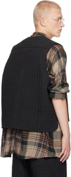 Jan-Jan Van Essche Black O-Project Dense Twill Body Warmer Vest