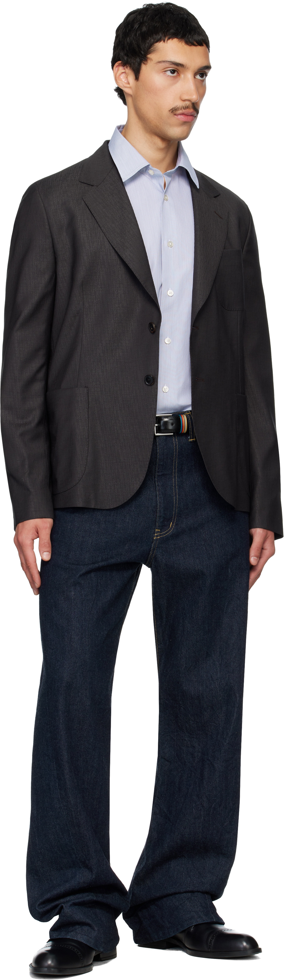Paul Smith Brown Two-Button Patch Pocket Blazer