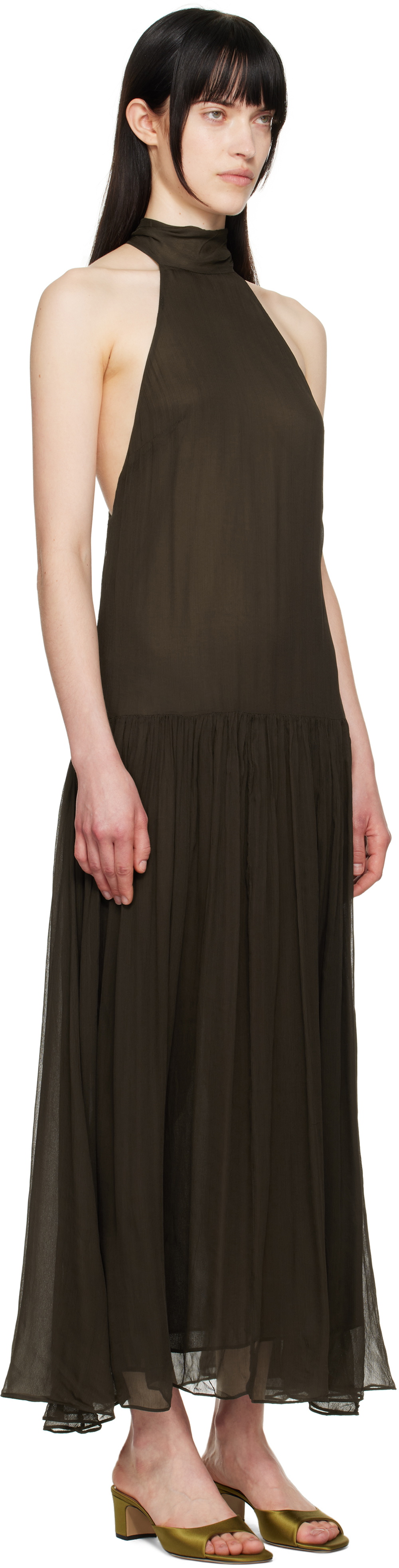 BEC + BRIDGE Brown Inka High Neck Maxi Dress