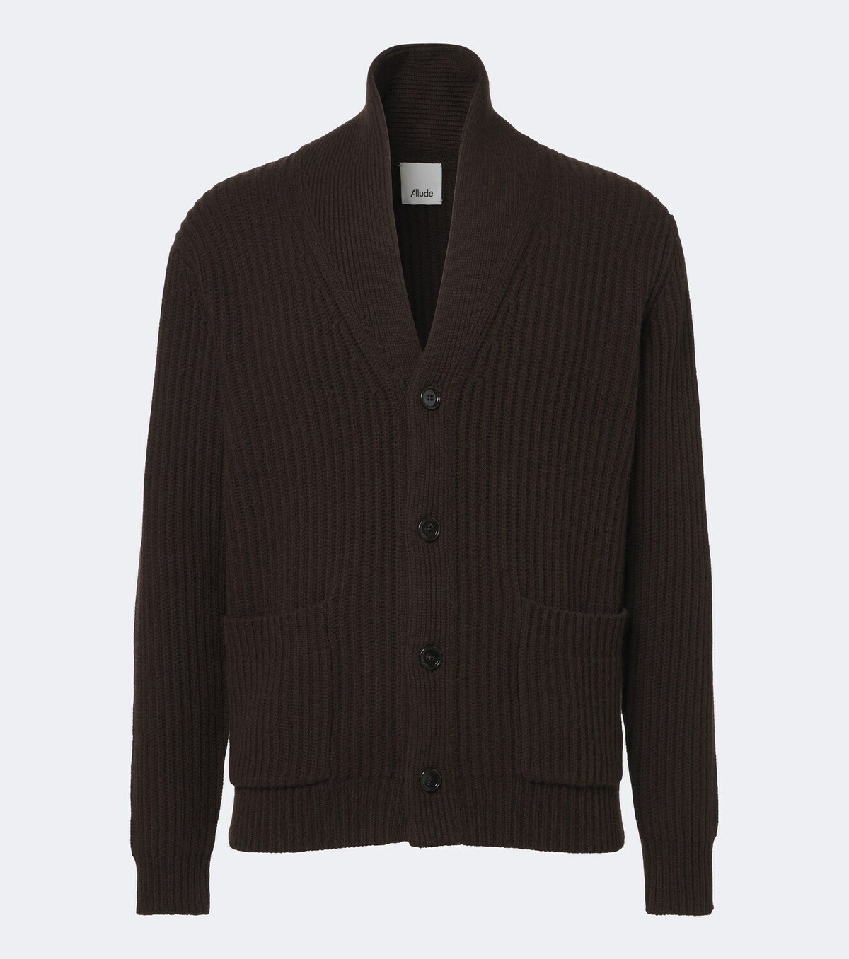 Allude Ribbed-knit wool and cashmere cardigan