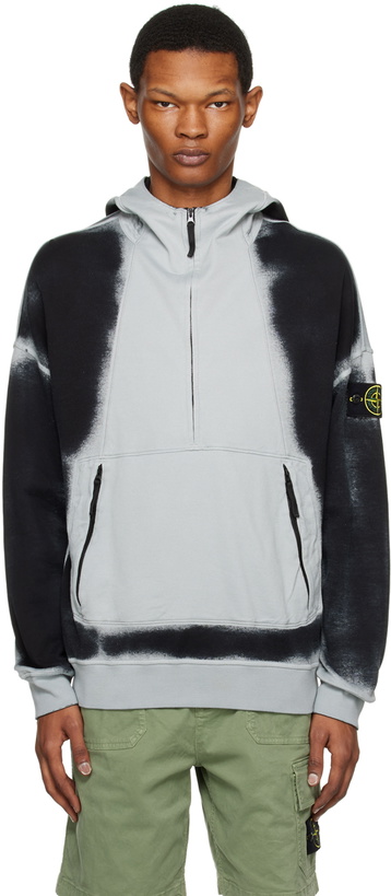 Photo: Stone Island Blue Airbrush Hoodie