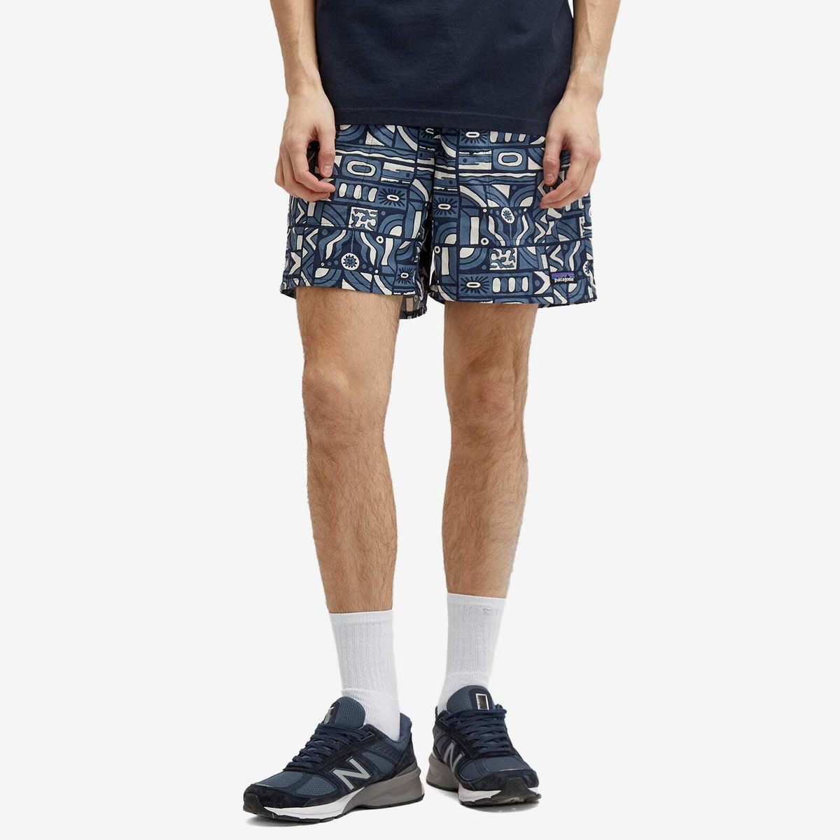 Patagonia Men's Baggies Long 7" Shorts in New Visions: New Navy