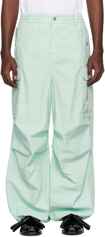 Photo: Marni Blue Garment-Dyed Denim Cargo Pants
