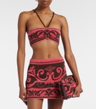 Valentino Cotton terry jacquard bra top