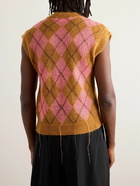 Marni - Fringed Argyle Mohair-Blend Sweater Vest - Multi