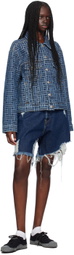 Kenzo Blue Kenzo Paris 'Kenzo Weave' Denim Jacket