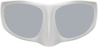 LINDA FARROW SSENSE Exclusive Silver Bernhard Willhelm Edition 'The Mask' Sunglasses