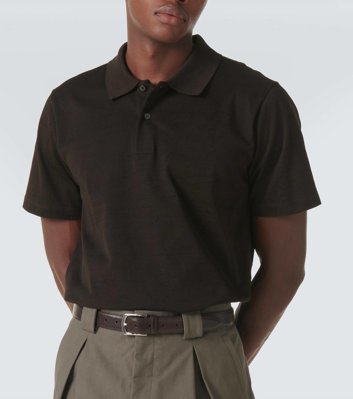 Berluti Scritto cotton piqué polo shirt