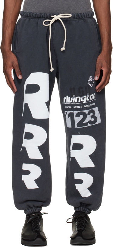 Photo: Rivington Roi Rebis Black Membership USO Enemy Sweatpants