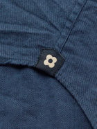 Lardini - Button-Down Collar Cotton-Blend Twill Shirt - Blue