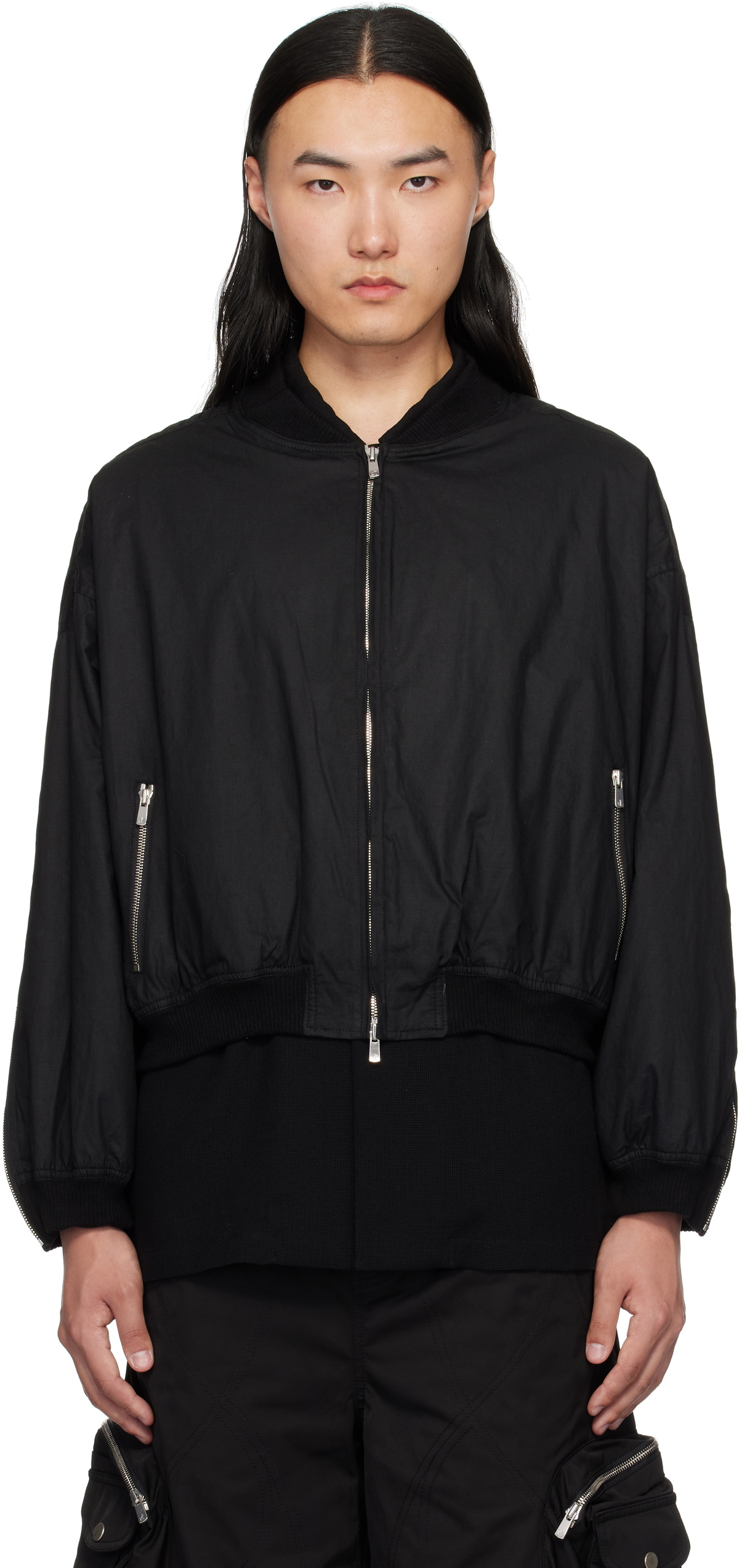 FFFPOSTALSERVICE Black Hooded Parachute Jacket FFFPOSTALSERVICE