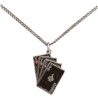 Saint Laurent Silver Playing Cards Necklace