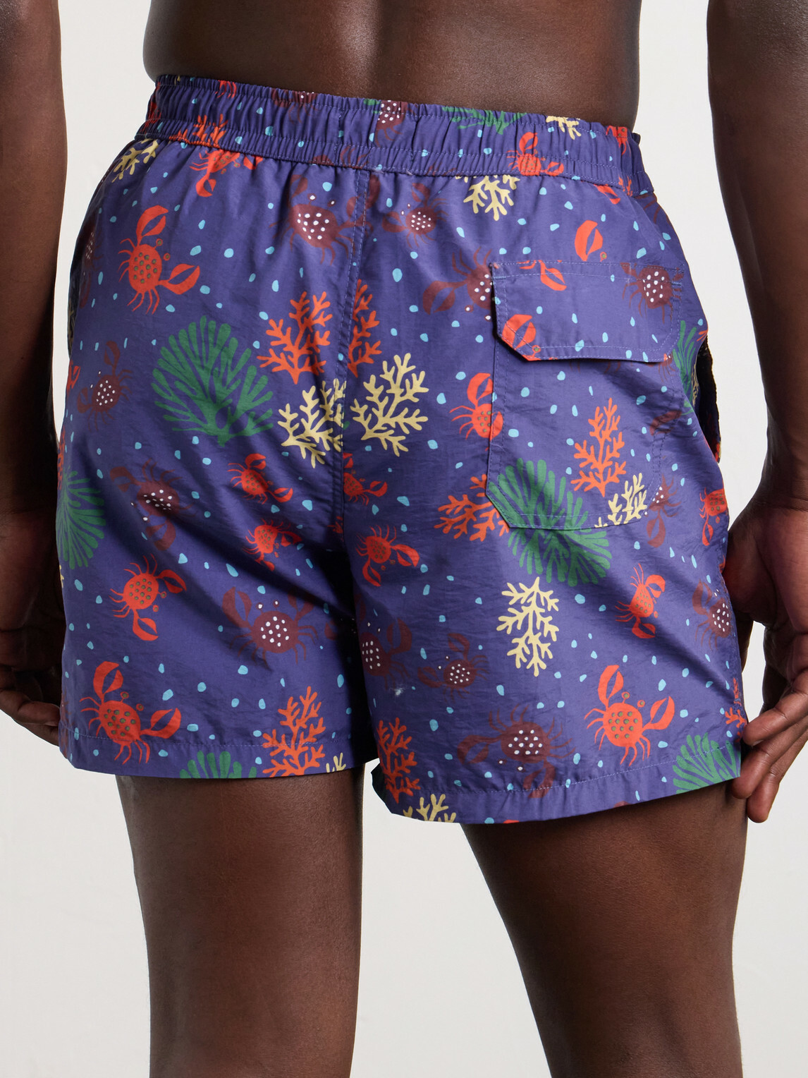 Drake's - Straight-Leg Mid-Length Printed Swim Shorts - Blue