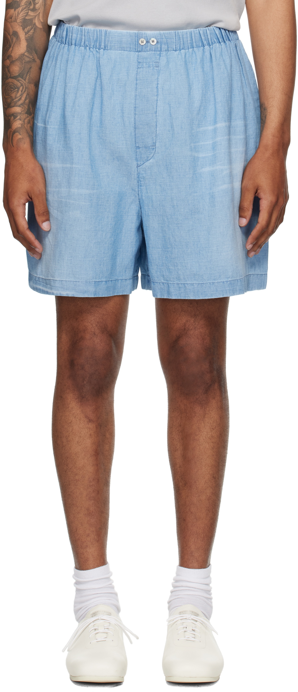 パンツ ACNE STUDIOS Printed Logo Stamp Shorts Acne Studios Black Printed Logo Stamp Shorts Acne Studios