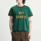 Le Père Men's Boy Sports Ringer T-Shirt in Lorien Green