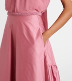 Max Mara Elegante Brasile embellished satin maxi skirt