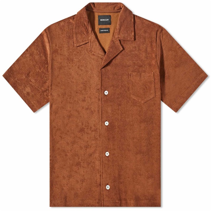 Photo: Howlin by Morrison Men's Howlin' Cocktail Towelling Vacation Shirt in Walnut