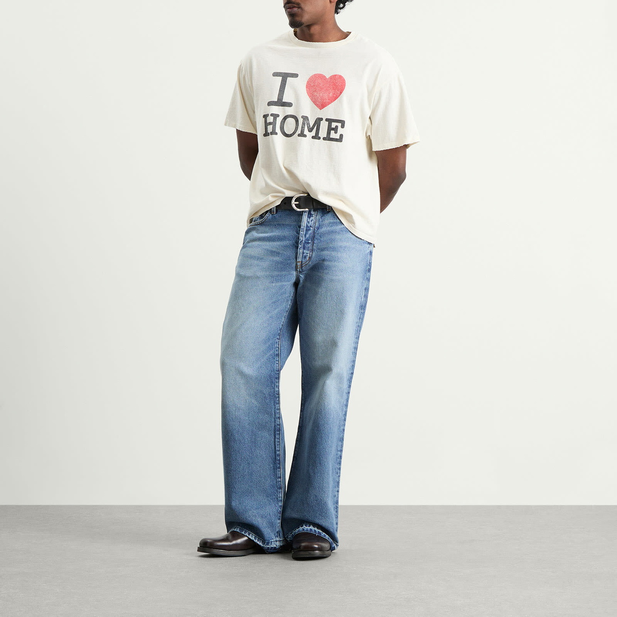 Gallery Dept Men's . Melrose Washed Indigo Jeans in Medium Washed Indigo