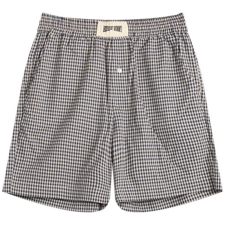 Photo: House Of Sunny Women's Classic Lounge Box Fit Shorts in Navy