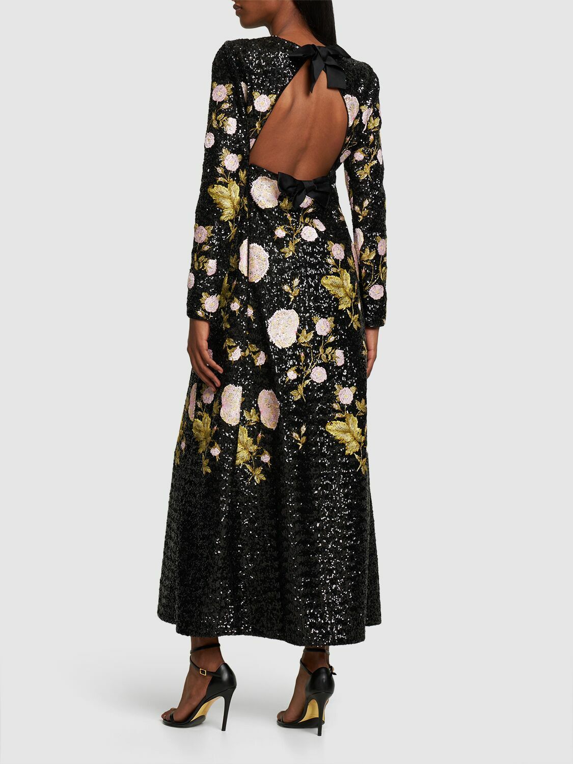 GIAMBATTISTA VALLI Sequined Open Back Long Dress