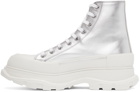Alexander McQueen Silver Tread Slick High Sneakers