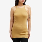 Rick Owens DRKSHDW Women's Racer Back Tank Vest in Mustard