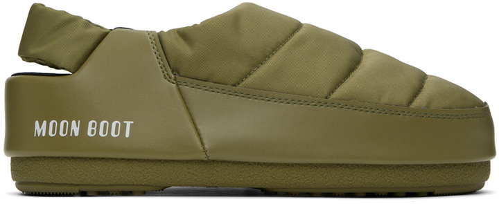 Photo: Moon Boot Khaki Evolution Slippers
