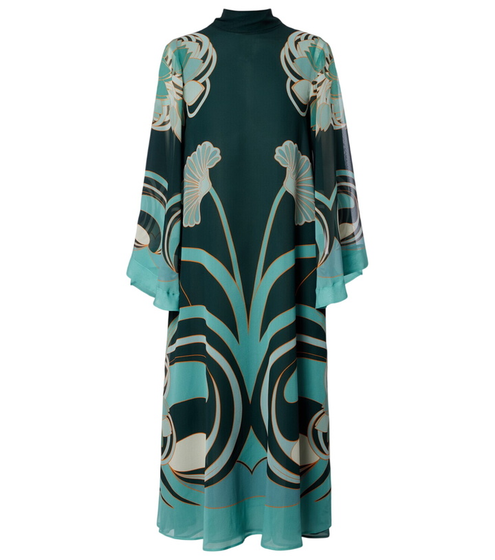 Photo: La DoubleJ Magnifico printed silk twill midi dress