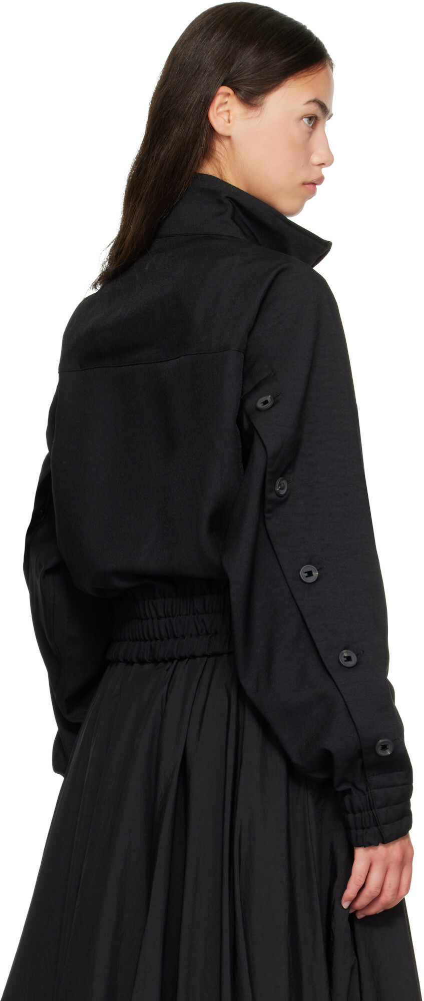 Y-3 Black Sport Uniform Adaptive Track Jacket