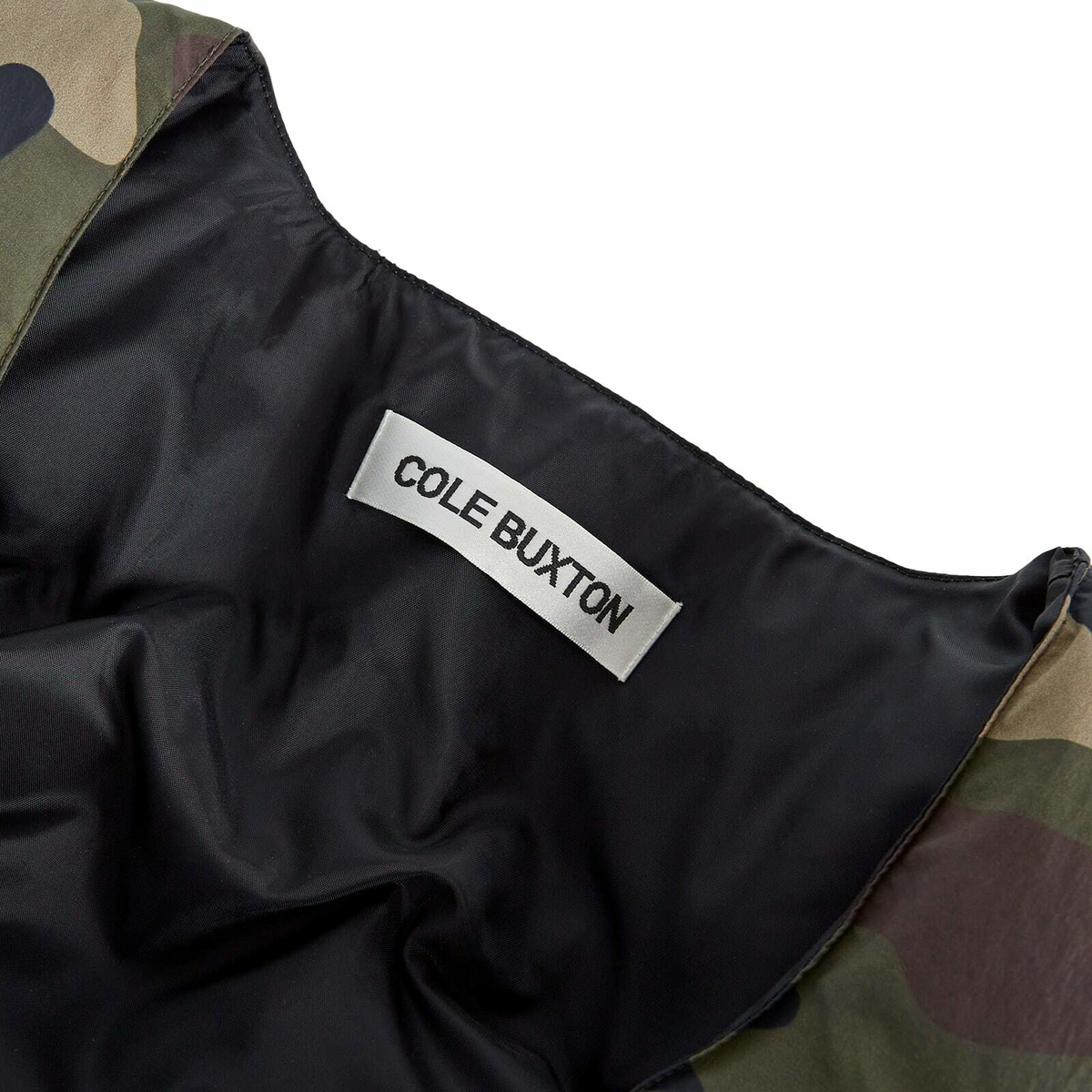 END. x Cole Buxton Down Insulated Gilet in Camo