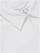 Off-White - Logo-Embroidered Denim Jacket - White