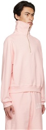 Recto SSENSE Exclusive Pink Embroidered Sweatshirt
