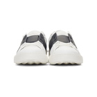 Valentino White and Blue Valentino Garavani Open Sneakers